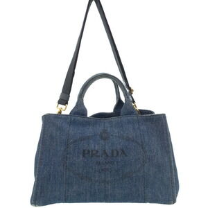 Prada Canapa Denim Tote Bag